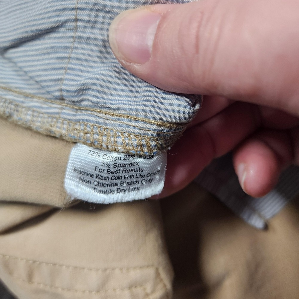 Peter Millar Pants Mens 40x30 (Fits 38x29) Beige Stretch Chino Golf Casual - Picture 3 of 13